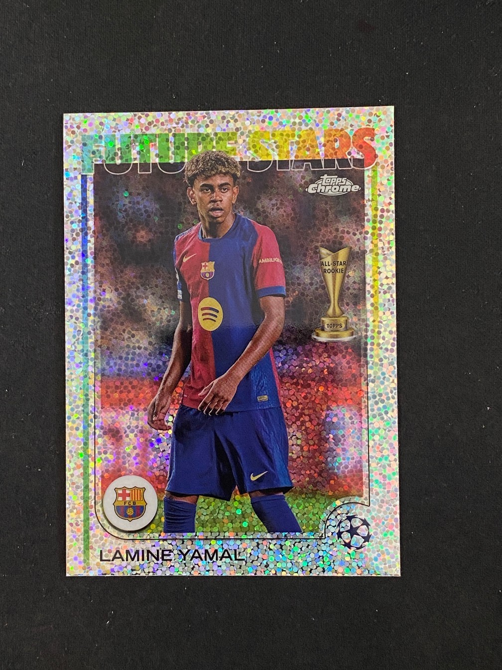 Lamine Yamal 2024-25 Topps Chrome UEFA Future Stars Speckle Refractor #27