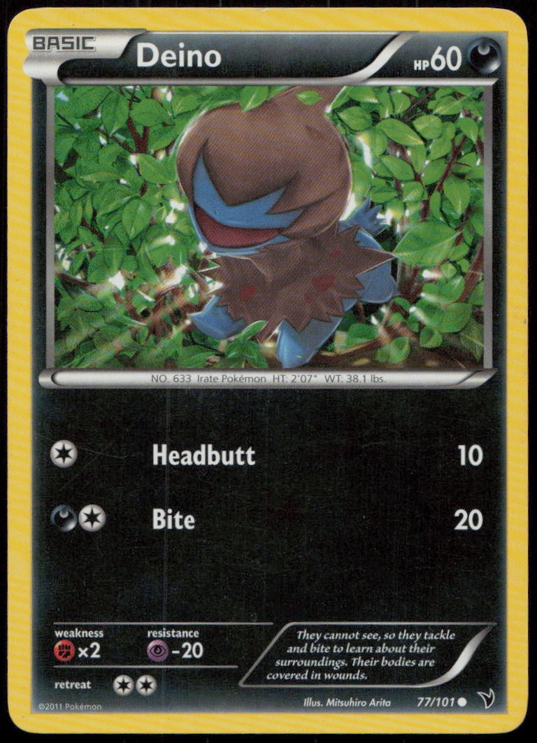 Deino 77/101 HP Noble Victories Common Pokemon