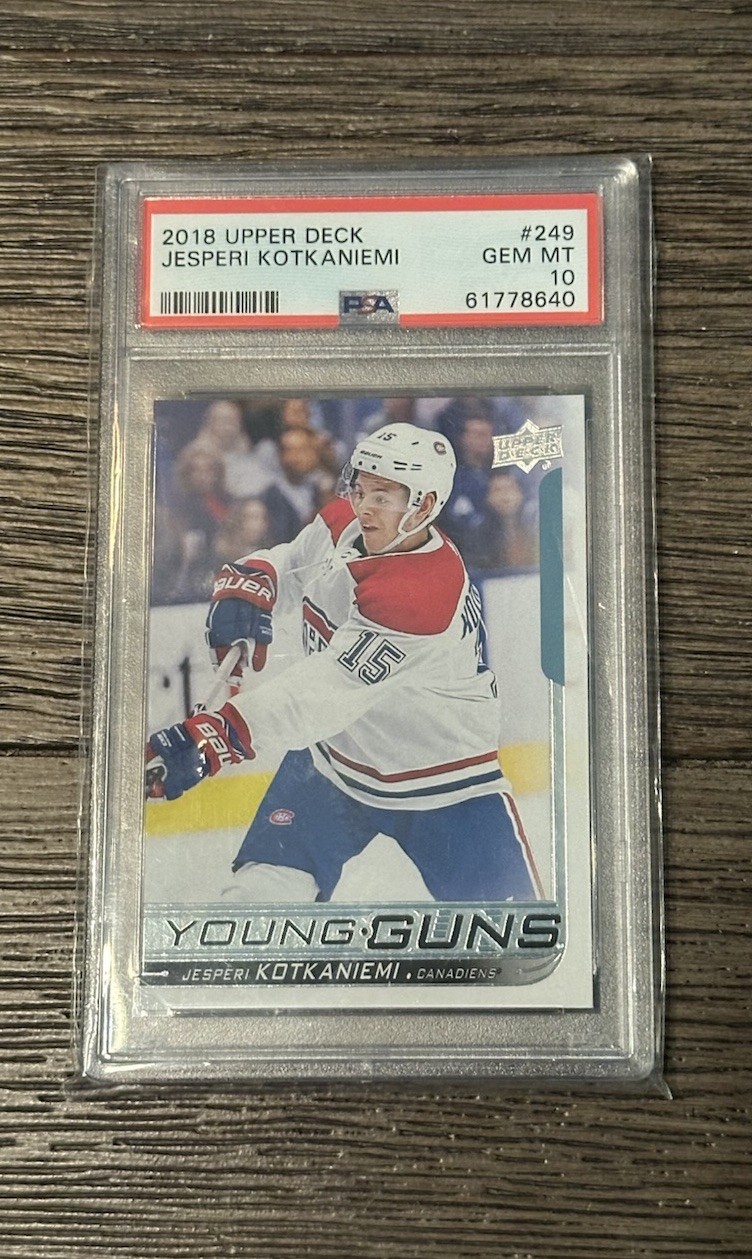 2018/19 Upper Deck Young Guns Jesperi Kotkaniemi RC #249 PSA 10 Canadiens Rookie
