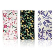 3 PACK Sunglasses Case, Eyeglasses Pouch for Women, Portable Leather Soft Gla...