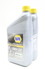 NEW NAPA SAE 0W-20 Full Synthetic Motor Oil 1 Quart Set of 2 75-540 35.90 per gallon