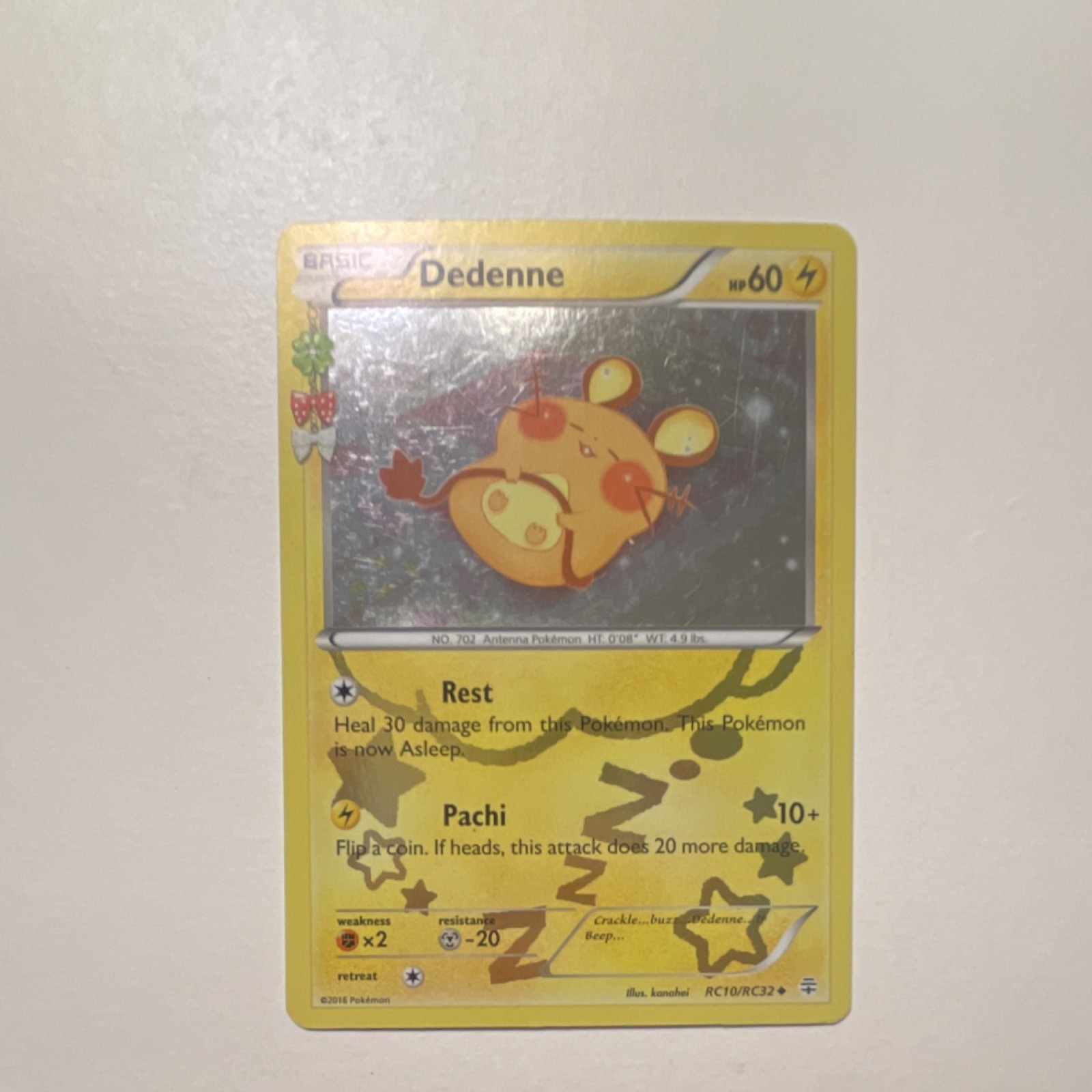 Pokémon Dedenne RC10/RC32 Generations Radiant Collection Holo Uncommon English