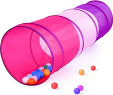 Kids Play Tunnel Tent for Toddler, 6-ft Pop Up Crawl Tunnel Toy for Baby Infant