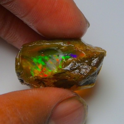 Ethiopian Oil Opal Specimen  21.05 cts Natural Rough Gemstone - Fire Opal Roug