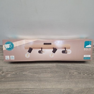 EGLO Kingswood 24'' Modern Wood Track Light 4-LED Dimmable Adjustable Wall & Ceil