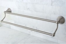 Kingston Brass Bathroom Set; Brushed Nickel Towel Bar , Ring and TP holder.