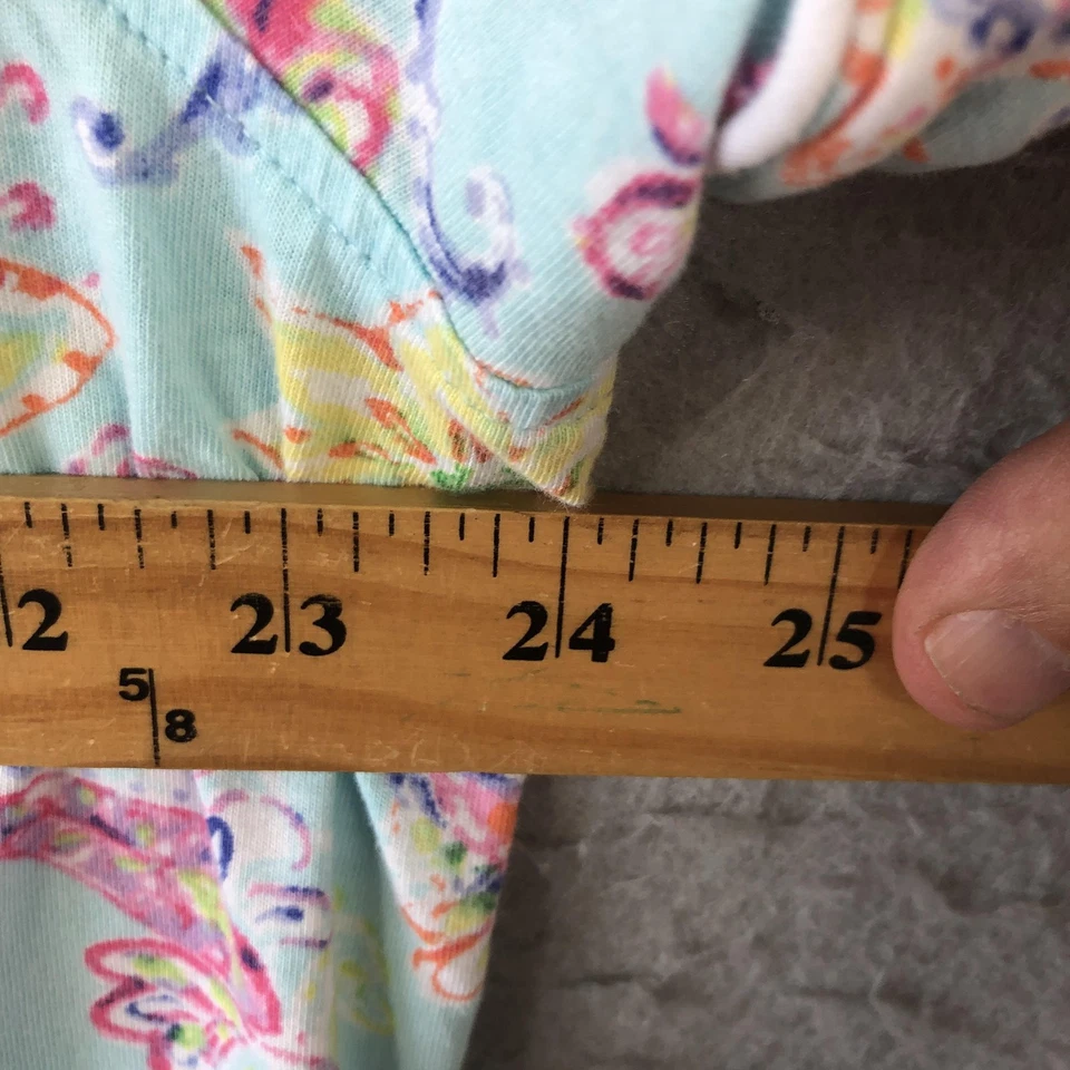 Lauren Ralph Lauren Pajama Set Womens 2X Blue Floral Paisley Cotton Viscose Soft - Image 4 of 4