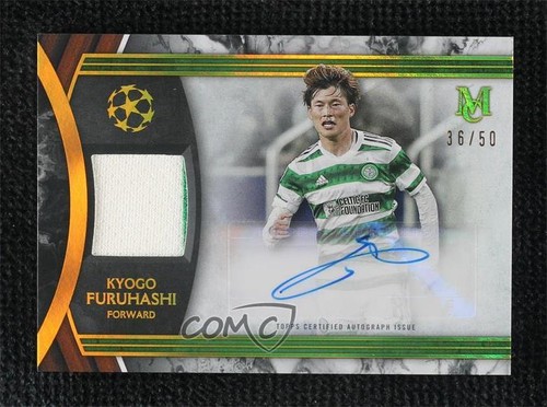 2022-23 Topps Museum Collection UCL Relics Gold 36/50 Kyogo Furuhashi Auto 14mf