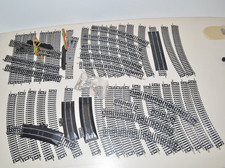 Vintage HO SCALE Toy Train Track Lot 49 Total Silver Tone Accessories