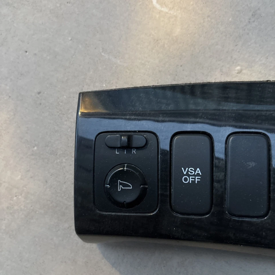 🛞 Interruptor de espejo negro Acura MDX 2007-2012 botón de tracción de grano de madera🛞 Foto 3 de 4