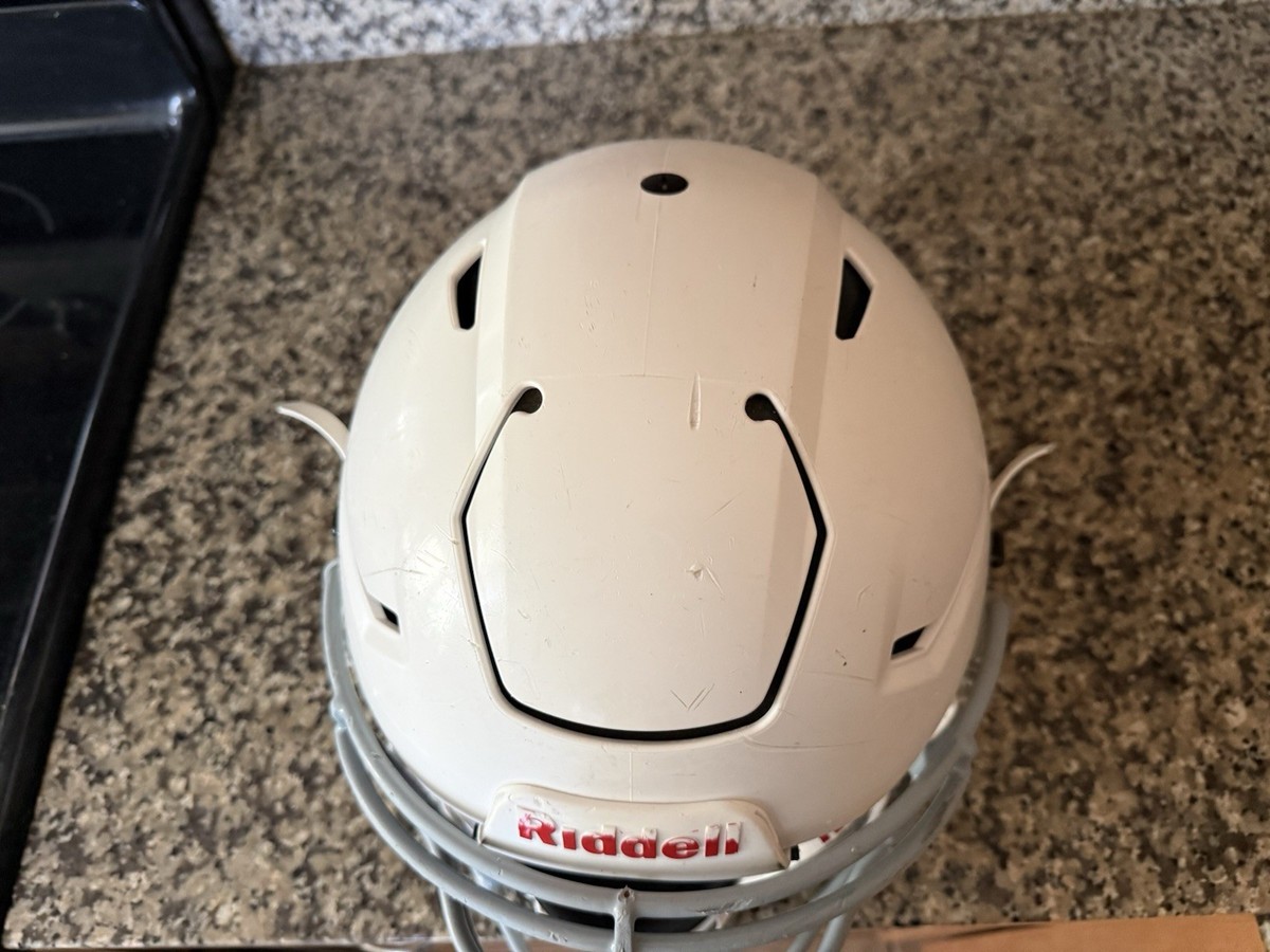 Riddell SpeedFlex Football Helmet White w/ Facemask Adult Large 