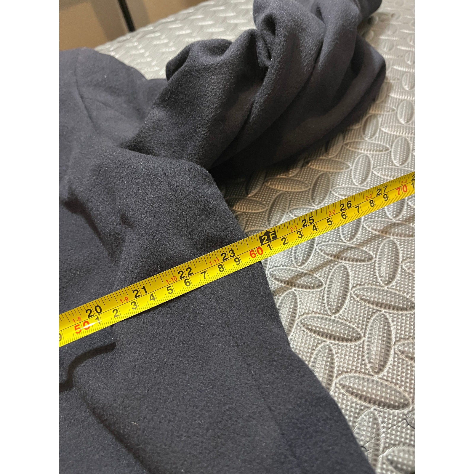 HUGO BOSS Mens Morgan navy Blue Virgin Wool Blend Overcoat Coat Size 42R thumbnail 5