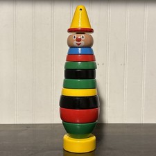 Vintage Rare HTF 1990 Brio Stacking Clown Toy Baby Einstein Missing Neck Piece 