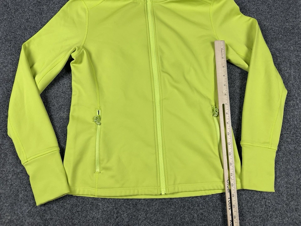 Stoic 连帽衫女式羊毛女式毛衣拇指轻便全拉链 M 码绿色 — 第 4/4 张图片