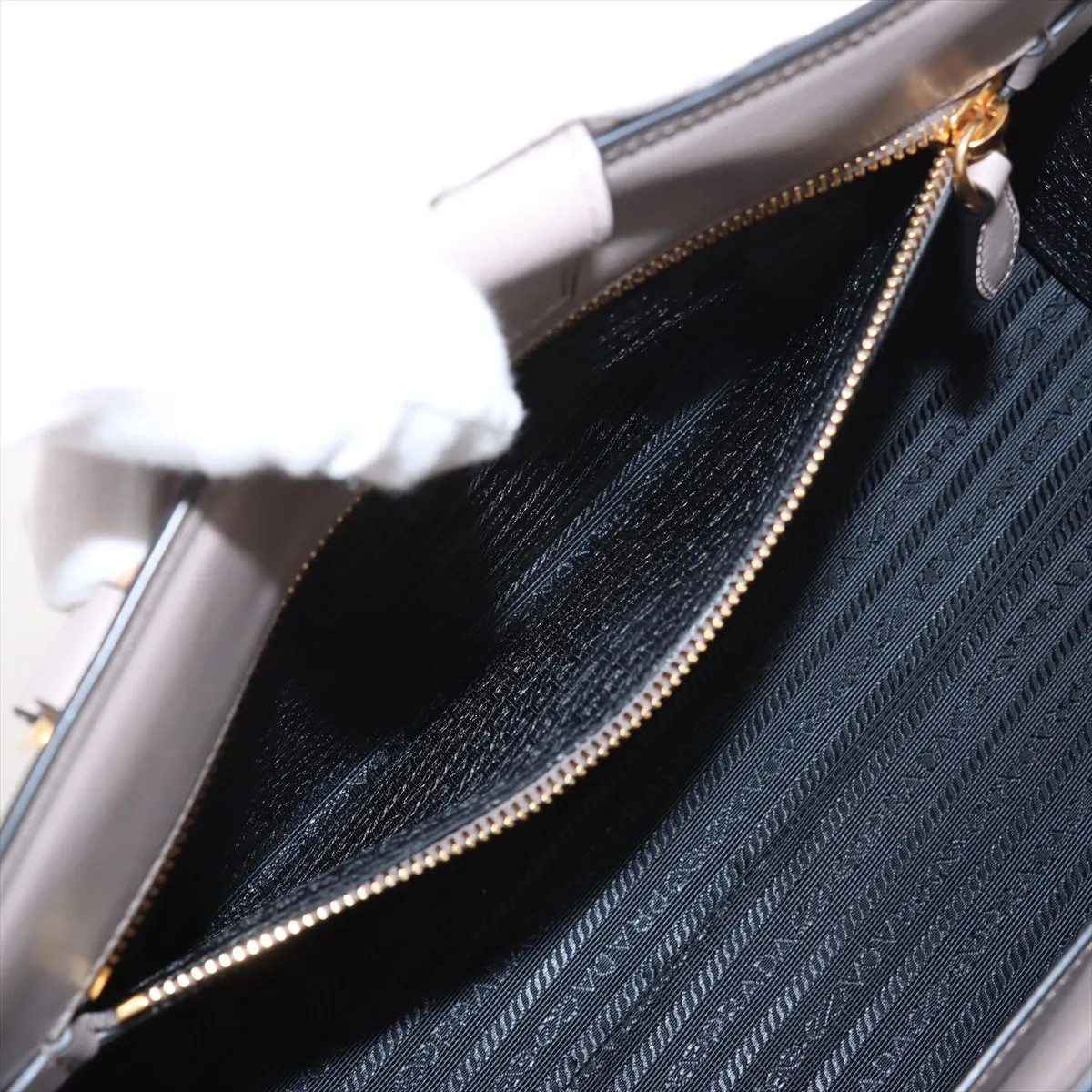 Prada Saffiano Leather 2 Way Handbag Gray 1BA228  thumbnail 9