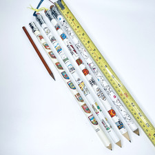 Vintage Rare 1980s Extra Large Jumbo Pencil x5 Collectors Travel Souvenir Set 38