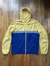 J.W. ANDERSON X UNIQLO Yellow Blue Gray Color Block Parka Windbreaker Jacket L