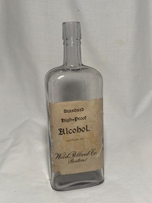 c1890-1900 Standard High Proof Alcohol bottled by Wood, Pollard Co. Boston, Mass