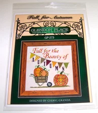 Glendon Place FALL FOR AUTUMN Counted Cross Stitch Chart PUMPKINS