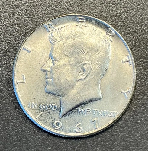 1967 Kennedy Half Dollar / 40% Silver US Coin / 50 Cent Piece