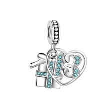 Gift for 13 Birthday Charm for Niece fits Bracelets Pendant Dangle Charms for Wo