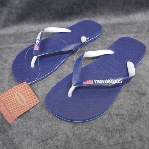 Sandali infradito Havaianas unisex slim - logo US blu navy taglia 9. - Foto 6 di 9