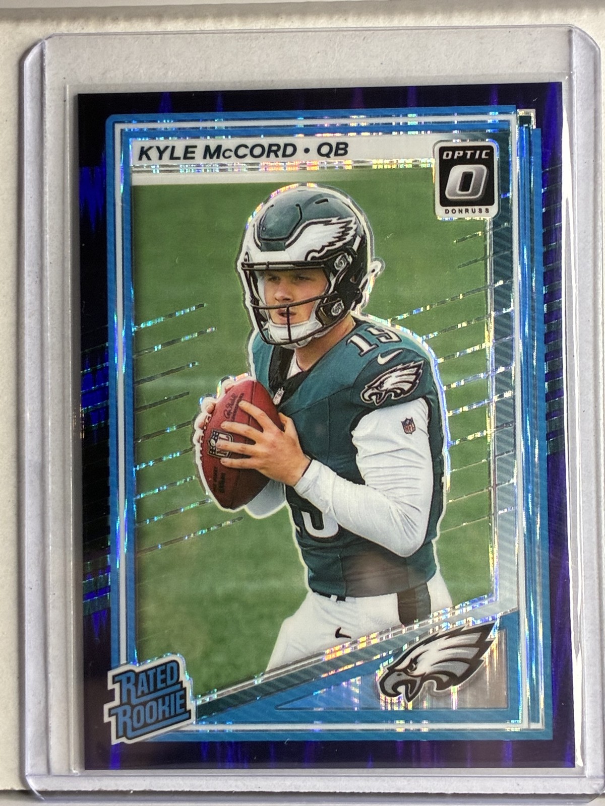 2025 Panini Donruss Optic - Rated Rookie Kyle McCord #283 Purple Shock Prizm...