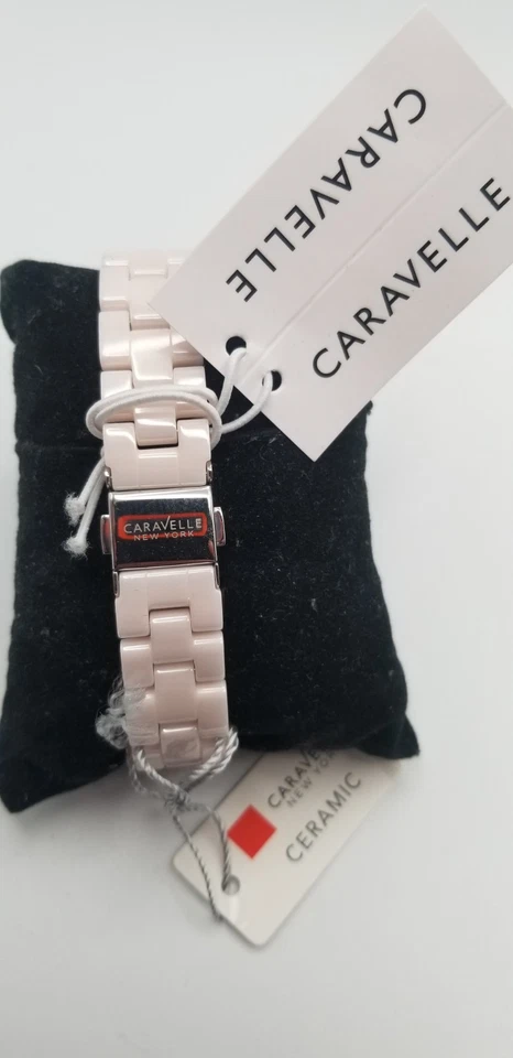Caravelle (Bulova) - Nueva York - Cerámica rosa - Esfera madreperla - Totalmente nueva Foto 3 de 4