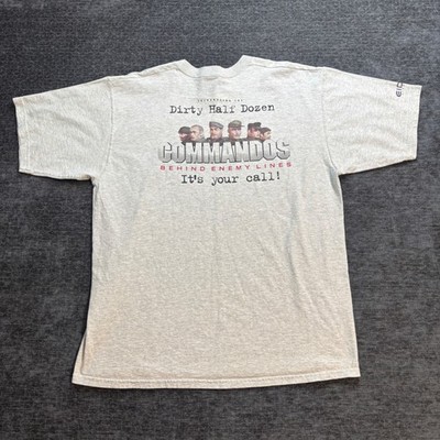 Vintage 1998 Commandos Behind Enemy Lines Promo T-Shirt Eidos Interactive Gray L