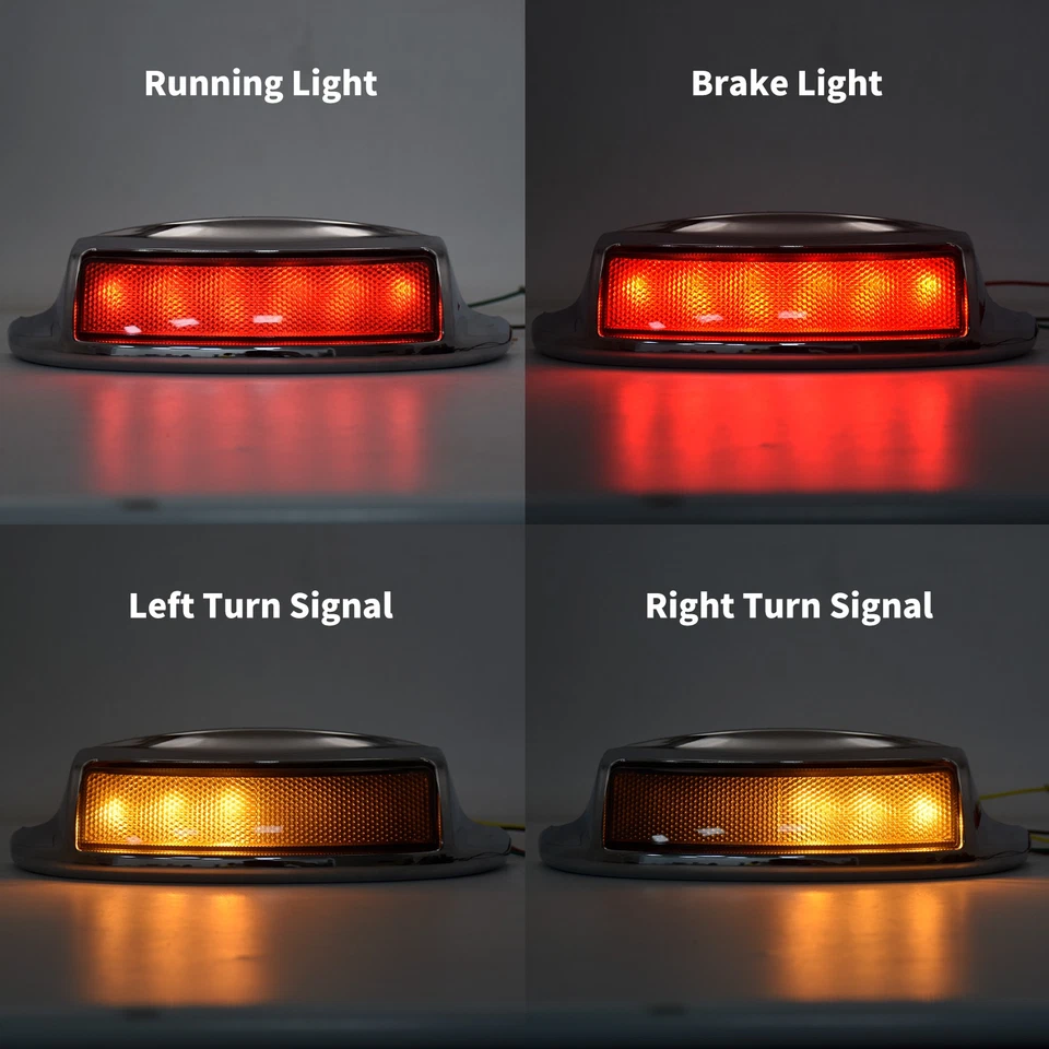 Rear Fender Tip Light Smoke Lens Turn Signal Fit For Harley Touring 2009-2023 - Image 2 of 4