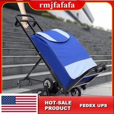 460lbs Black Stair Climbing Cart Trolley Stair Climber Hand Truck 29-45in Height