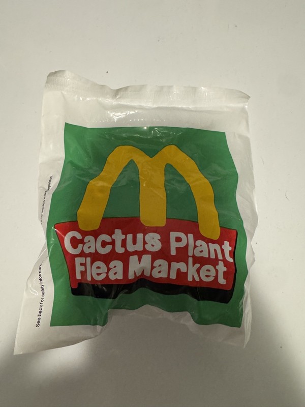 Cactus Plant Flea Market Happy Meal Toy! GRIMACE!! Still Sealed!