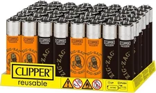 Clipper Classic Lighter – Zig-Zag Refillable Reusable Eco-Friendly 48 Pack Bulk