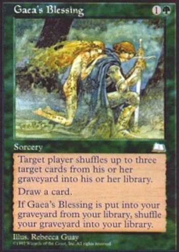 MTG magic cards 1x Gaea's Blessing Weatherlight Moderate Play, English