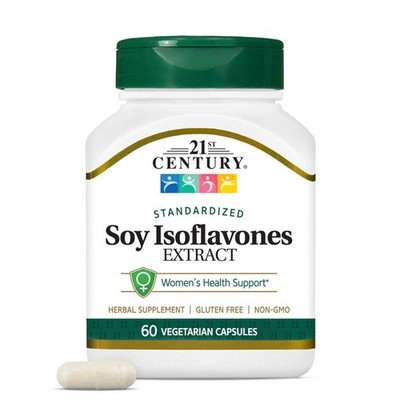 21st Century Soy Isoflavones Veg Capsules, 60Count 60 Count (Pack of 1) 