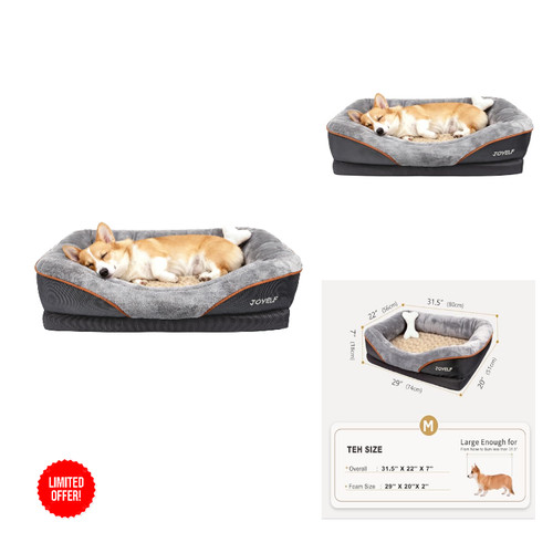 Hundebett Memory Foam Orthopädisch mit Bezug