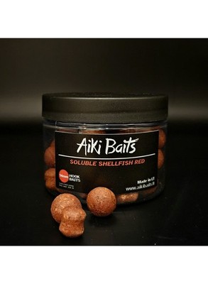 Aiki Baits Soluble Hook Bait Boilies 14mm Shellfish Red
