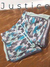  0457 Justice Active Camp Shorts Girls Youth Size 16