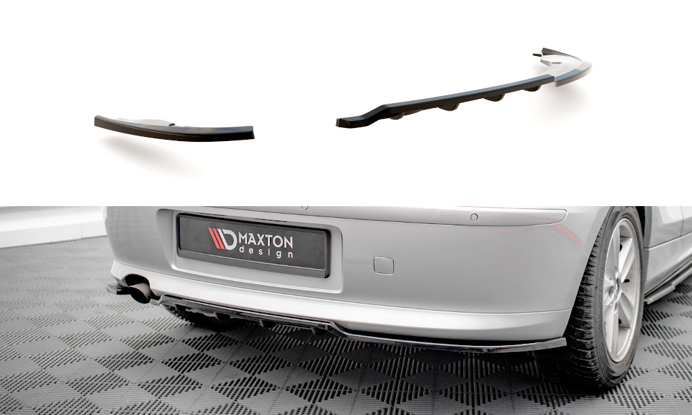 Arriere Splitter Maxton BMW 1 E81 Facelift en finition noire exclusive