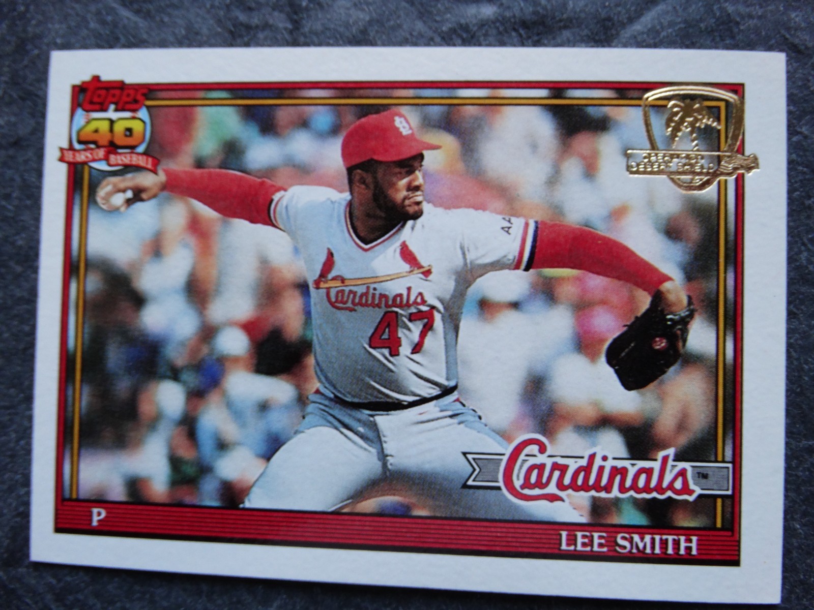 1991 Topps Desert Shield #660 Lee Smith St. Louis Cardinals Baseball Card