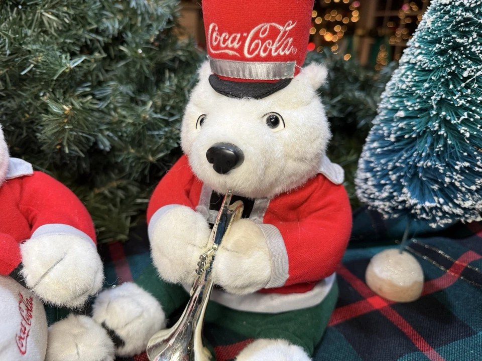 Banda de Marcha Vintage Coca Cola Animada Navidad Beas Polares ~ Juego de 3 ~ PROBADA Foto 4 de 4