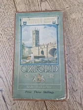 1921 Ordnance Survey One Inch Cloth District Map Oxford
