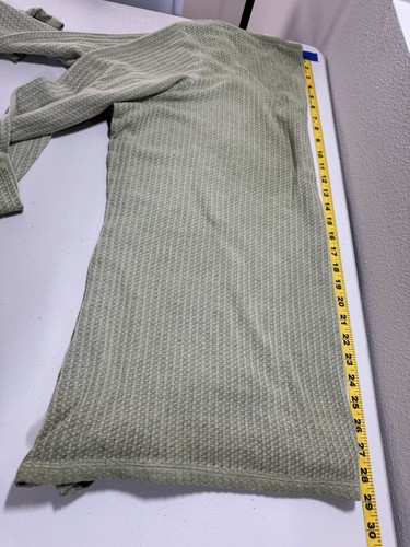 Torrid Henley Damenoberteil Größe 4 X 4 Grün Langarm Knopf Waffelmuster Strick Stretch - Bild 7 von 9