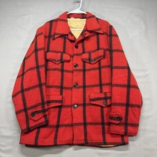 Filson Mackinaw Style wool flannel Red Plaid Size XL All Wool Made In USA