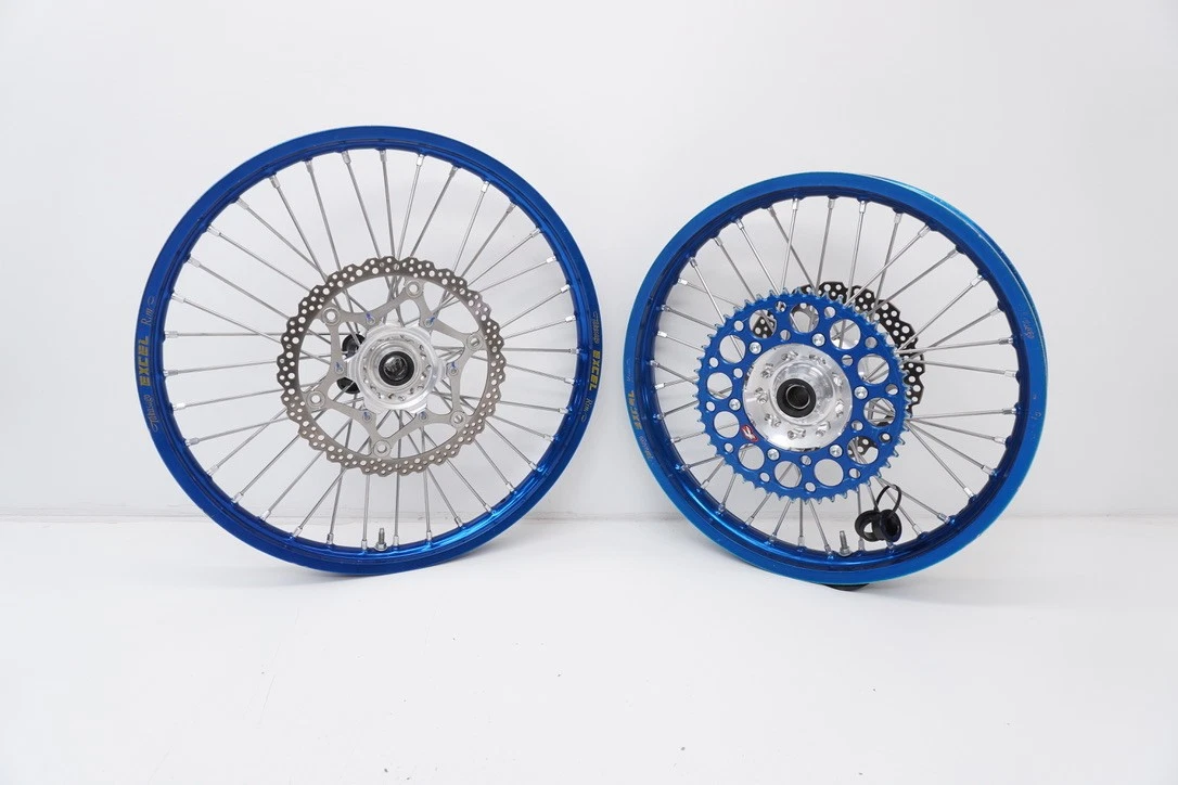 YZ250F YZ450F Dubya Haan Wheel Set 21" Front 19" Rear Blue/Silver Yamaha