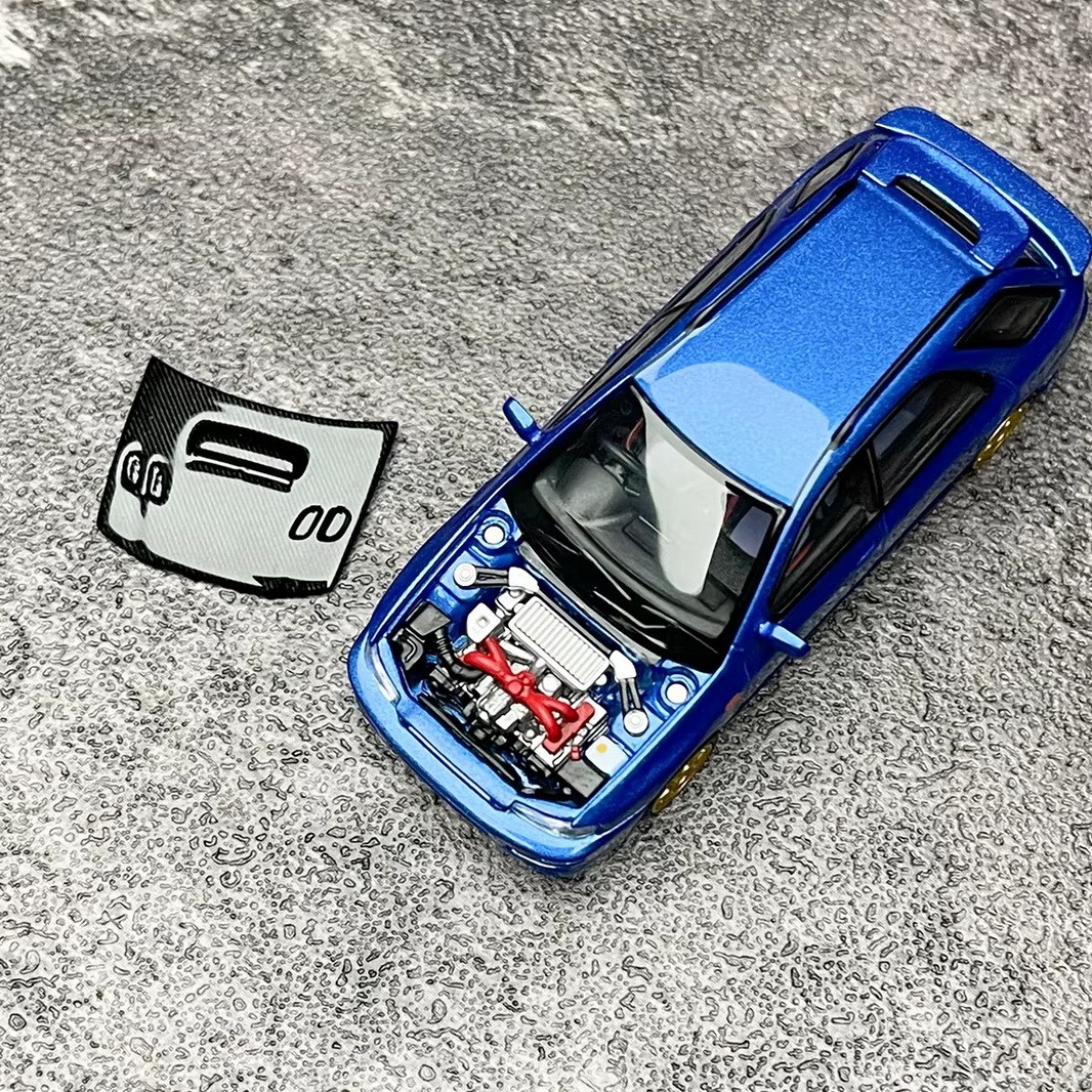 MH 1/64 Scale Subaru Impreza Wagon WRX STi Ver VI Blue Diecast Car