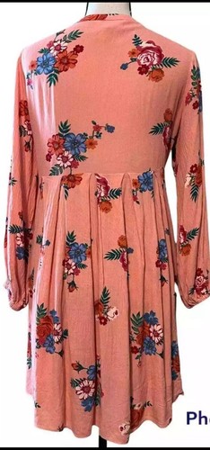 Matilda Jane Let's Go Out Dress Womens XS Pink V-Neck Long Sleeve Floral Boho - Picture 2 of 9