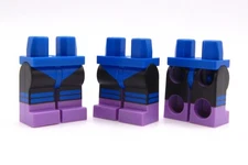 LEG ASSSEMBLY: Custom printed blue hips LAVENDAR BOOTS on official LEGO®