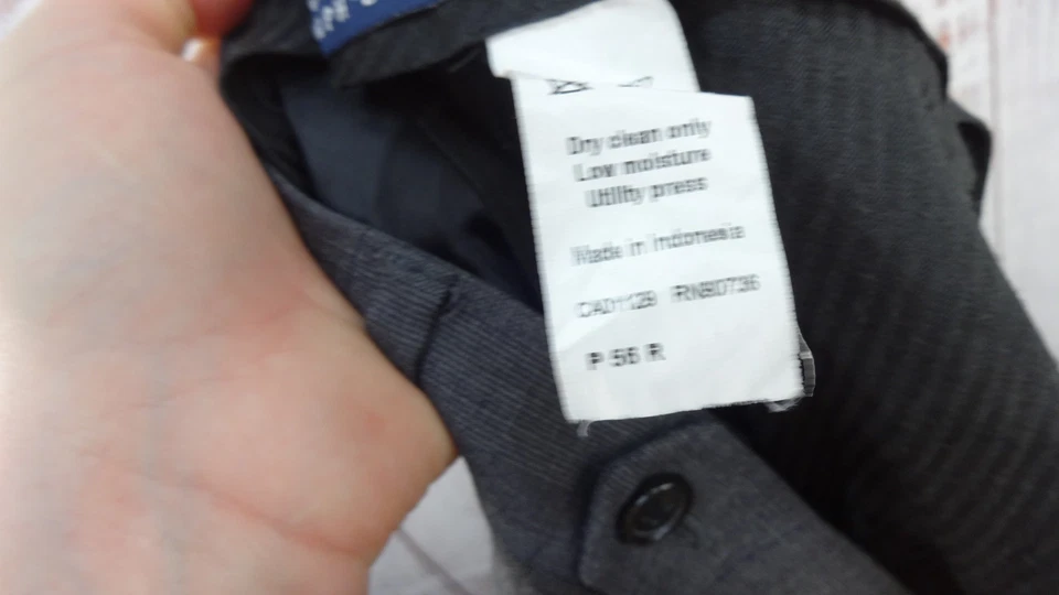 Pantalones de vestir Lauren by Ralph Lauren para hombre 56R gris 100 % lana grandes y altos Foto 3 de 4