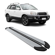 Seitenschweller Trittbretter Schweller für Hyundai Santa Fe 2001-2006 Alu Grau